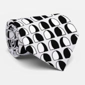 Geometrisch für den Kreis Schwarz/Weiß Krawatte (Gerollt)