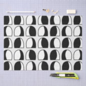 Geometrisch für den Kreis Schwarz/Weiß Seidenpapier (Handwerk)