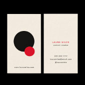 Geometrisch für kreative, zeitgenössische Schwarz  Visitenkarte