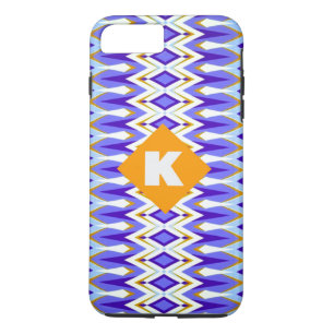 Geometrisch für Monogram Letter K Blau und Orange Case-Mate iPhone Hülle