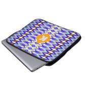 Geometrisch für Monogram Letter K Blau und Orange  Laptopschutzhülle (Vorne Knopf)