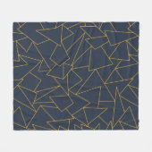geometrisch für Navy und Gold Fleecedecke (Vorderseite (Horizontal))