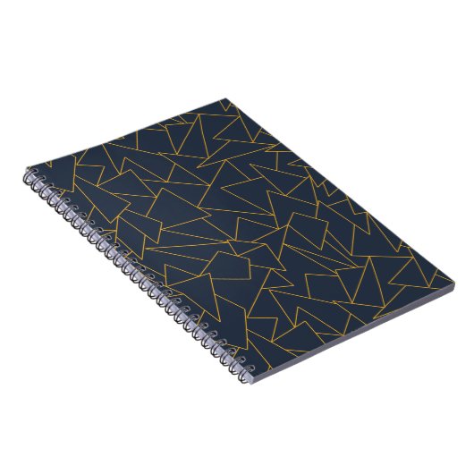 geometrisch für Navy und Gold Notizblock (Rechte Seite)