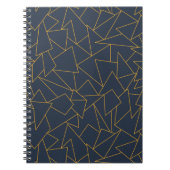 geometrisch für Navy und Gold Notizblock (Vorderseite)