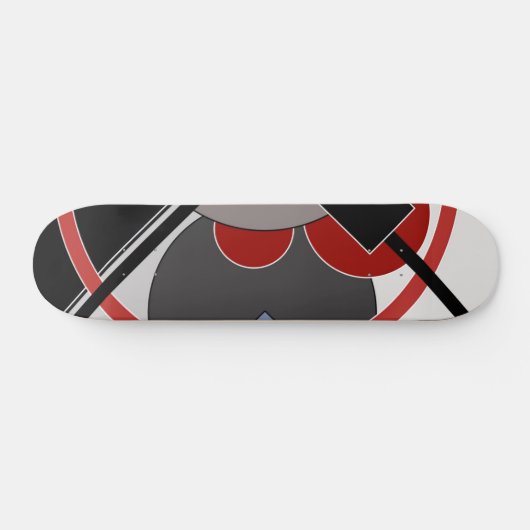 geometrisch für Schwarz und Rot Skateboard (Horizontal)