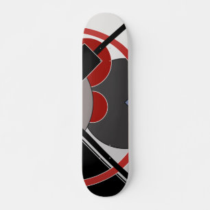 geometrisch für Schwarz und Rot Skateboard