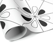 Geometrisch für Schwarz und Weiß Geschenkpapier (Rolleneckpunkt)