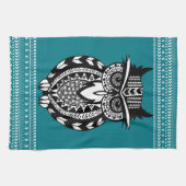 Geometrisch für Schwarz und Weiß Küchentuch (Horizontal)