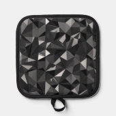 Geometrisch für Schwarz und Weiß Topflappen (Vorderseite)