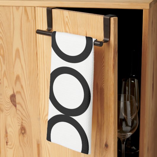 Geometrisch für Schwarzweiß Geschirrtuch (Drittel gefaltet)