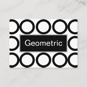 Geometrisch für Schwarzweiß Visitenkarte