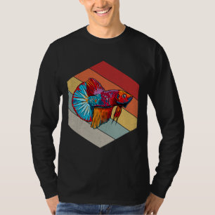 geometrisch gebeutelte Vintage Retrofanganlage T-Shirt