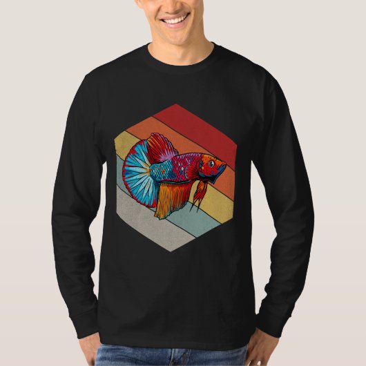 geometrisch gebeutelte Vintage Retrofanganlage T-Shirt (Vorderseite)