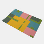 geometrisch geblockte Farbe im Stil der Mitte des  Fußmatte (Schrägansicht)