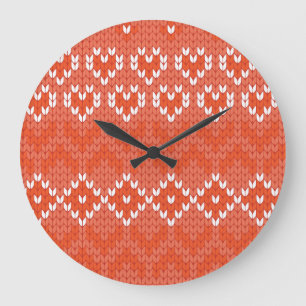 geometrisch gegossene, nahtlose Muster Große Wanduhr