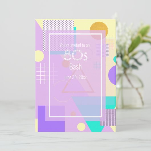 geometrisch gelb ankündigung (Stehend Vorderseite)