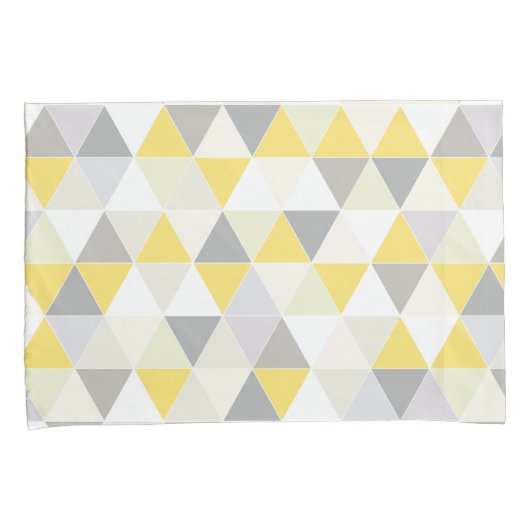 geometrisch gelb+grau bei PixDezines Kissenbezug (Vorderseite-Rechts)