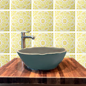 geometrisch gelb und weiß fliese