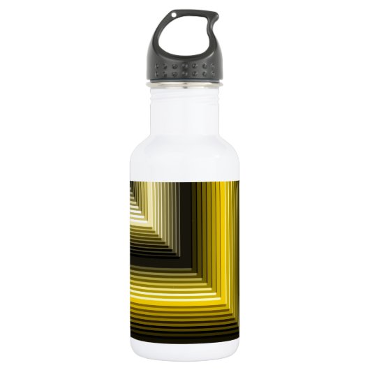 geometrisch gelbes Muster Trinkflasche (Vorderseite)