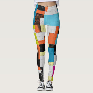 Geometrisch gemustert und farbig leggings