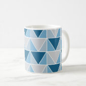Geometrisch Geometrisch, blau, grau Kaffeetasse (VorderseiteRechts)