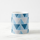 Geometrisch Geometrisch, blau, grau Kaffeetasse (Mittel)