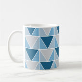 Geometrisch Geometrisch, blau, grau Kaffeetasse (Links)