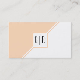 geometrisch geometrisch pfirsichfarben und weiß visitenkarte