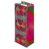 Geometrisch Geschenktüte Für Weinflaschen (Rückseite Schrägansicht)