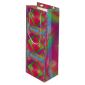 Geometrisch Geschenktüte Für Weinflaschen (Vorderseite Schrägansicht)