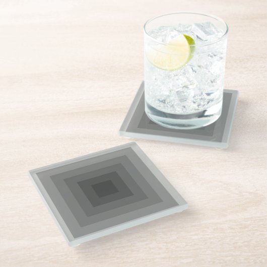 Geometrisch Glasuntersetzer (Schrägansicht)