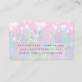 geometrisch | Glitzer Pixie Staub Tropfen | Sparkl Visitenkarte (Rückseite)