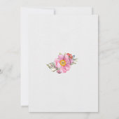 Geometrisch Gold | Violet Floral Bouquet Wedding Einladung (Rückseite)