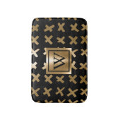 Geometrisch Golden Abstrakt Badematte (Vorderseite Vertikal)