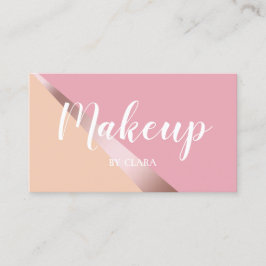 geometrisch goldfarbene Rose, elegant, rosa und or Visitenkarte