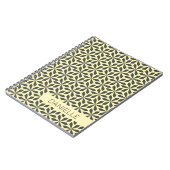 geometrisch-grau-cremefarbene Gestaltung Notizblock (Linke Seite)