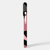 Geometrisch, grau, rosa Case-Mate iPhone hülle (Rückseite / Links)