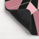 Geometrisch, grau, rosa mousepad (Ecke)