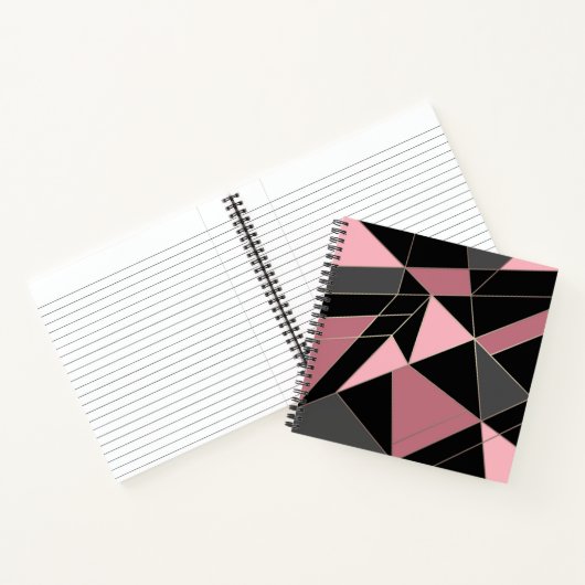 Geometrisch, grau, rosa notizblock (Innenseite)