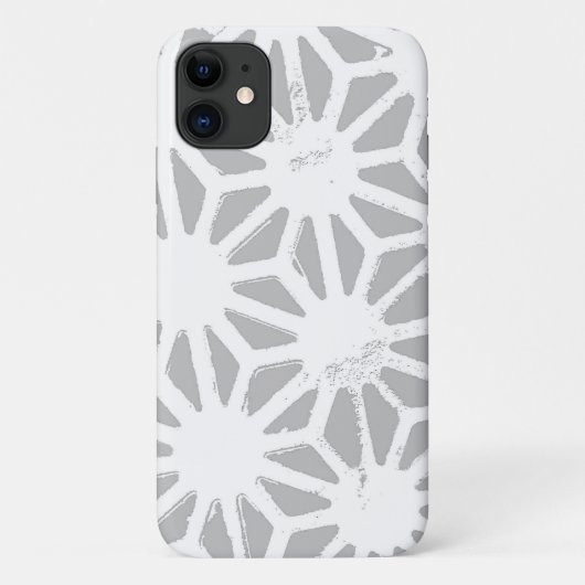 geometrisch-grau-weiße Muster Case-Mate iPhone Hülle (Rückseite)