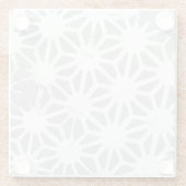 geometrisch-grau-weiße Muster Glasuntersetzer (Rückseite)