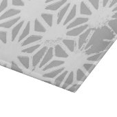 geometrisch-grau-weiße Muster Schneidebrett (Ecke)
