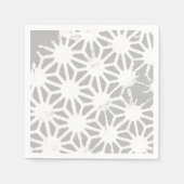 geometrisch-grau-weiße Muster Serviette (Vorderseite)