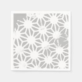 geometrisch-grau-weiße Muster Serviette