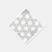 geometrisch-grau-weiße Muster Serviette (Ecke)