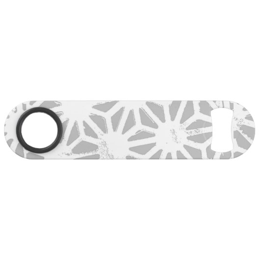 geometrisch-grau-weiße Muster Speed Flaschenöffner (Vorderseite (Horizontal))