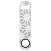 geometrisch-grau-weiße Muster Speed Flaschenöffner (Rückseite)