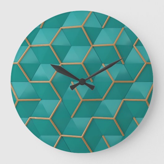 geometrisch große wanduhr (Vorderseite)
