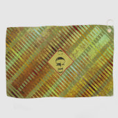 Geometrisch, grün, asymmetrisch gestrichen golfhandtuch (Horizontal)