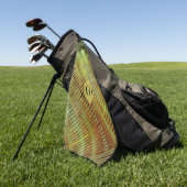 Geometrisch, grün, asymmetrisch gestrichen golfhandtuch (Gras)